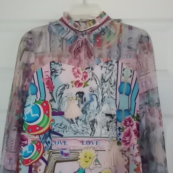 #265NWT French Elegant Temperament High Quality Cartoon Dress. Size: Small - Picture 5 of 15